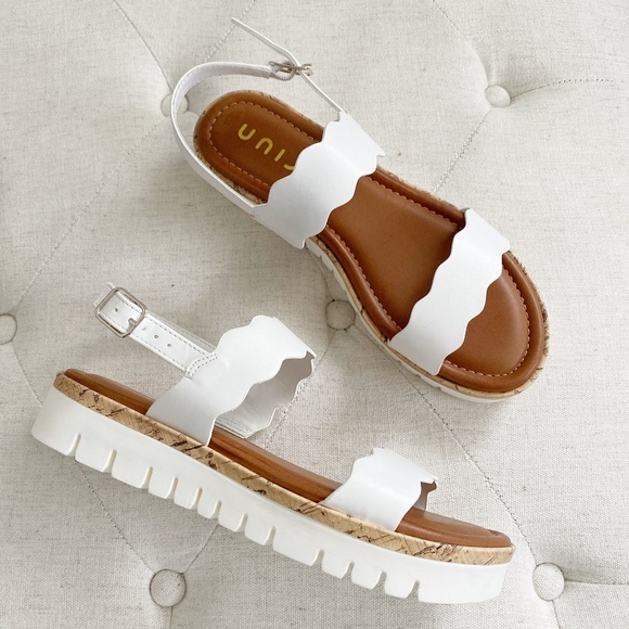 unisa white sandals
